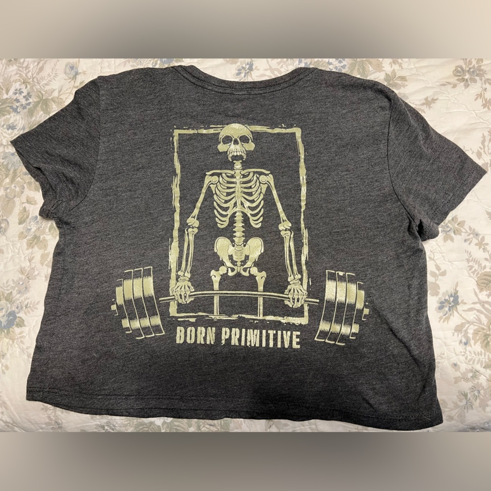 Born Primitive “deadlift” size small crop top